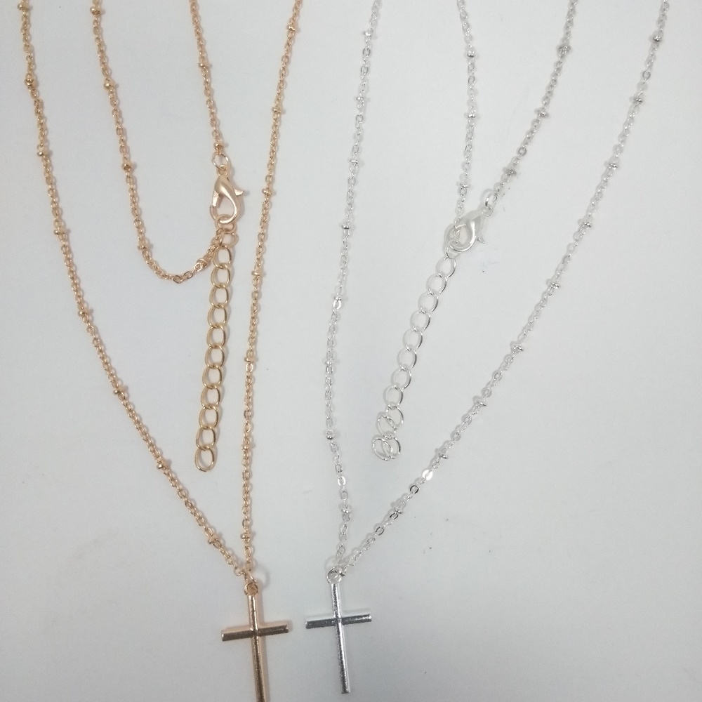 Women Gold or Silver Fashion Small Religious Cross